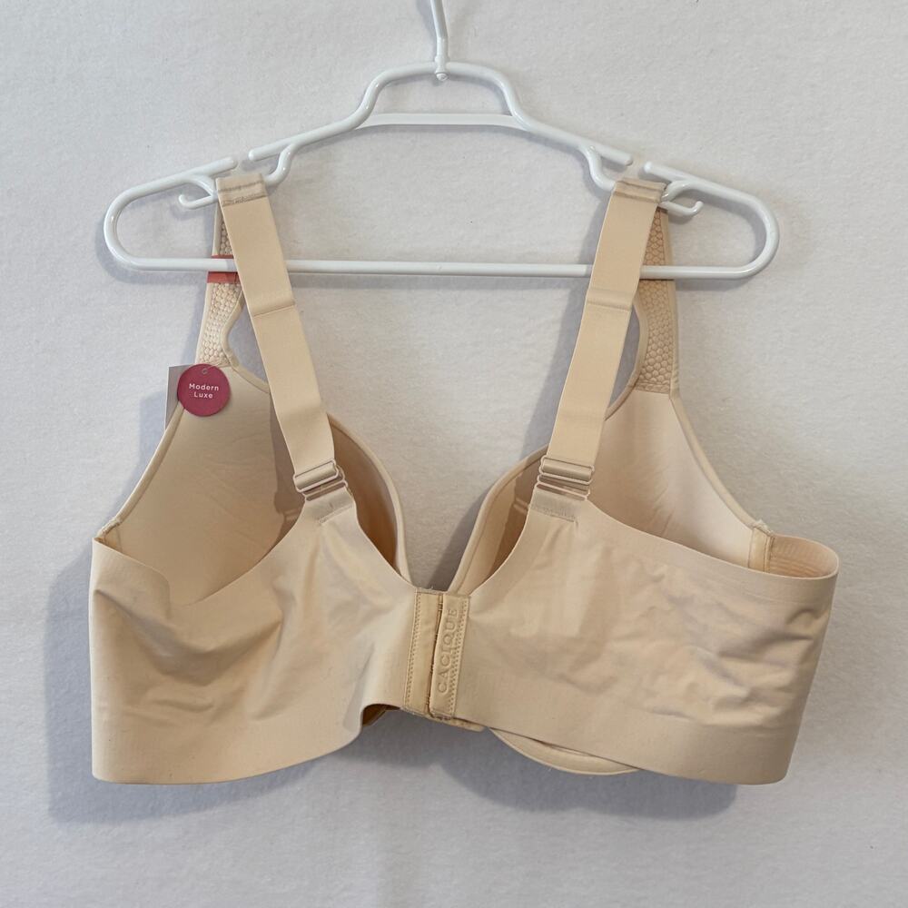 Cacique Bra Womens 44D Lightly Lined Full Coverage Luxe Soft T-Shirt Cream - Picture 7 of 10